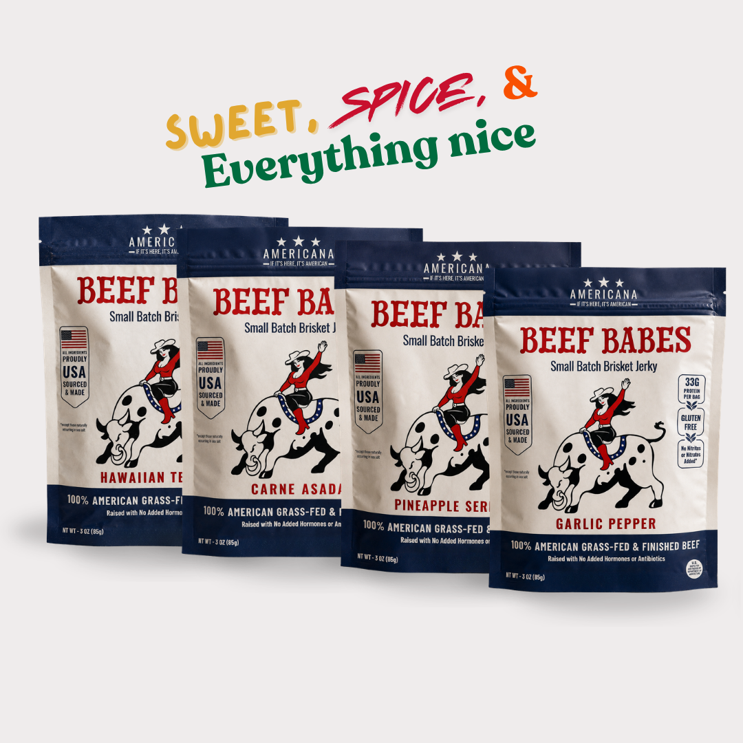 Americana Beef Babes jerky sampler pack.