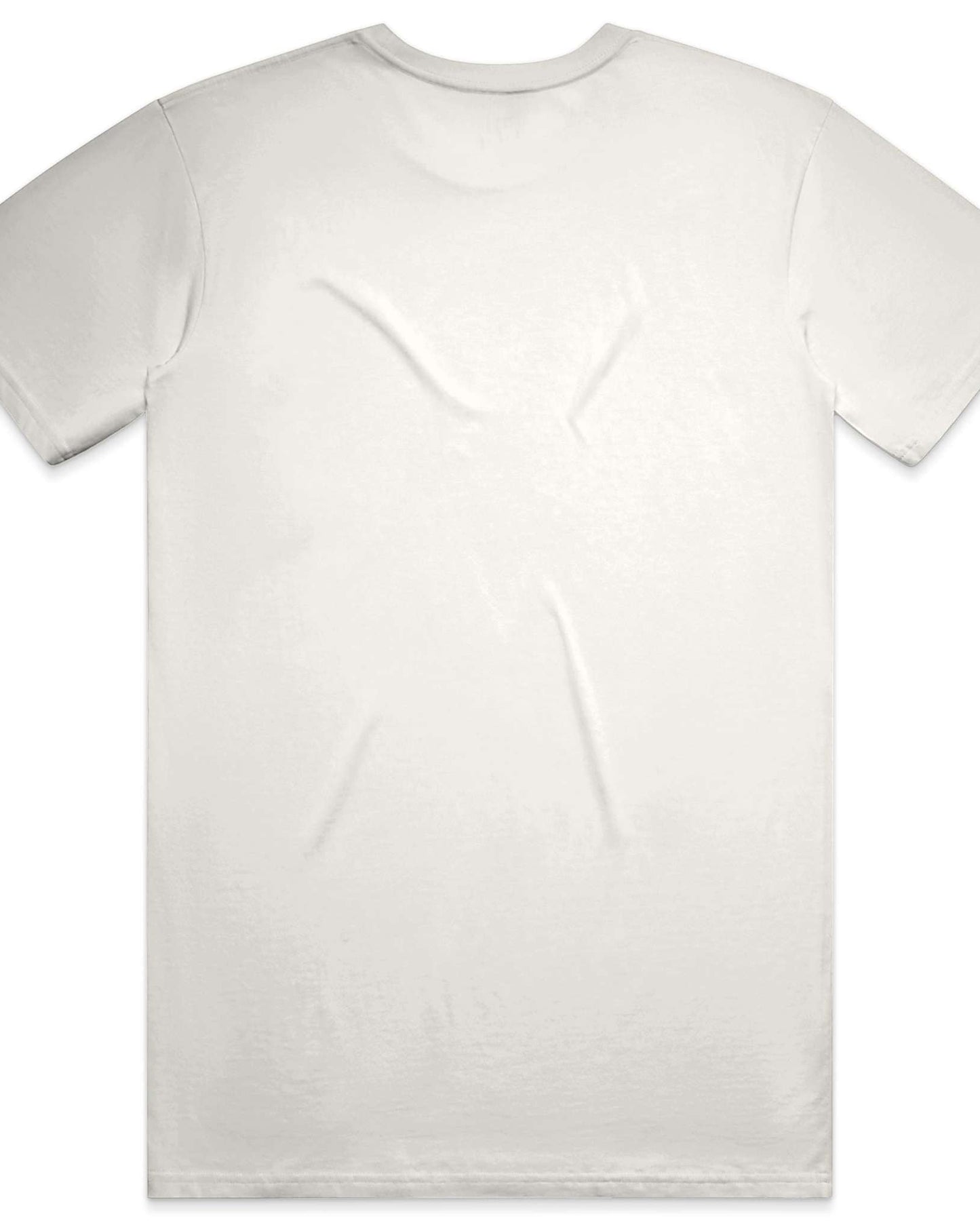Americana crewneck t-shirt in plain charcoal grey, back view showing soft-touch fabric and classic short sleeves.