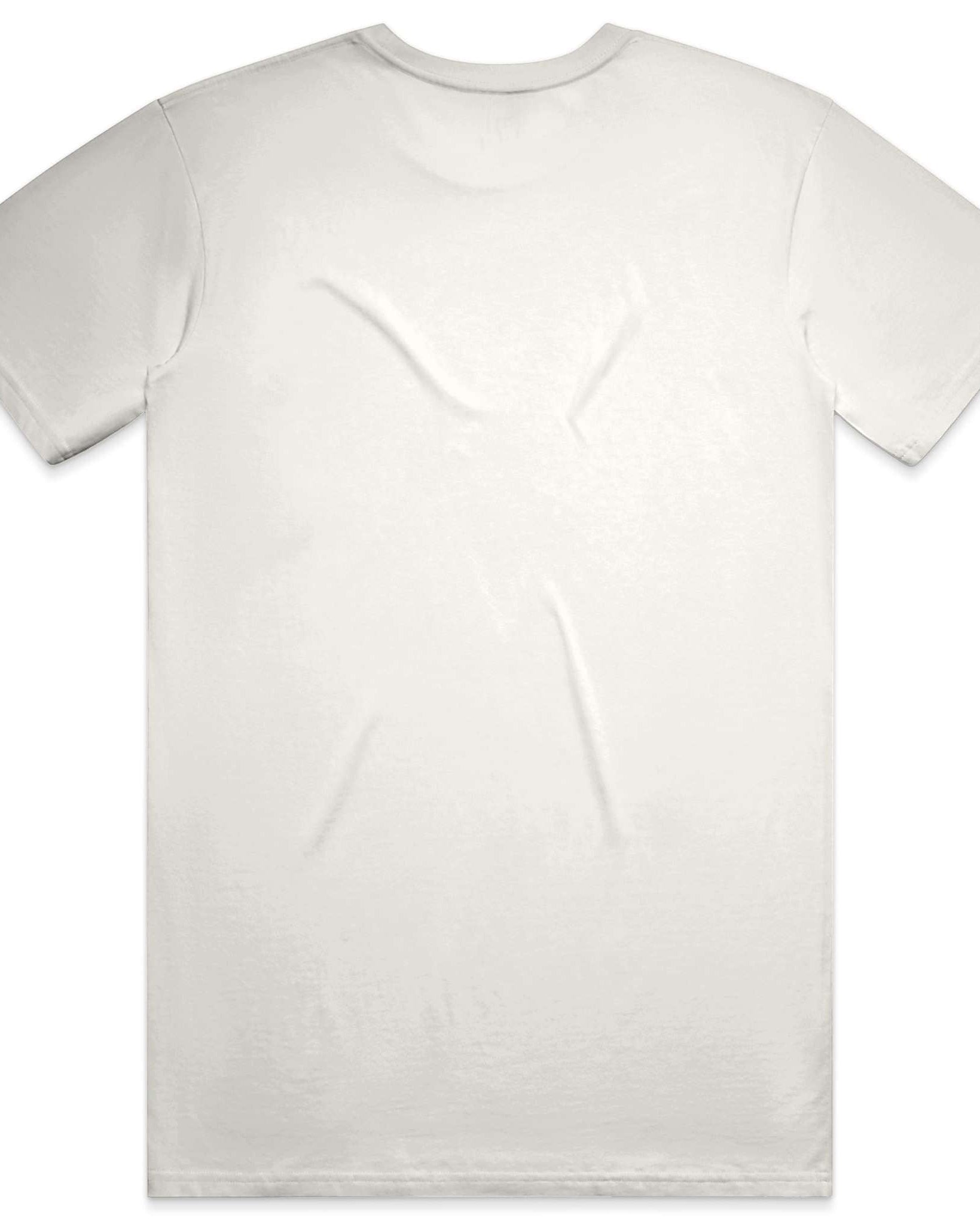 Americana crewneck t-shirt in plain charcoal grey, back view showing soft-touch fabric and classic short sleeves.