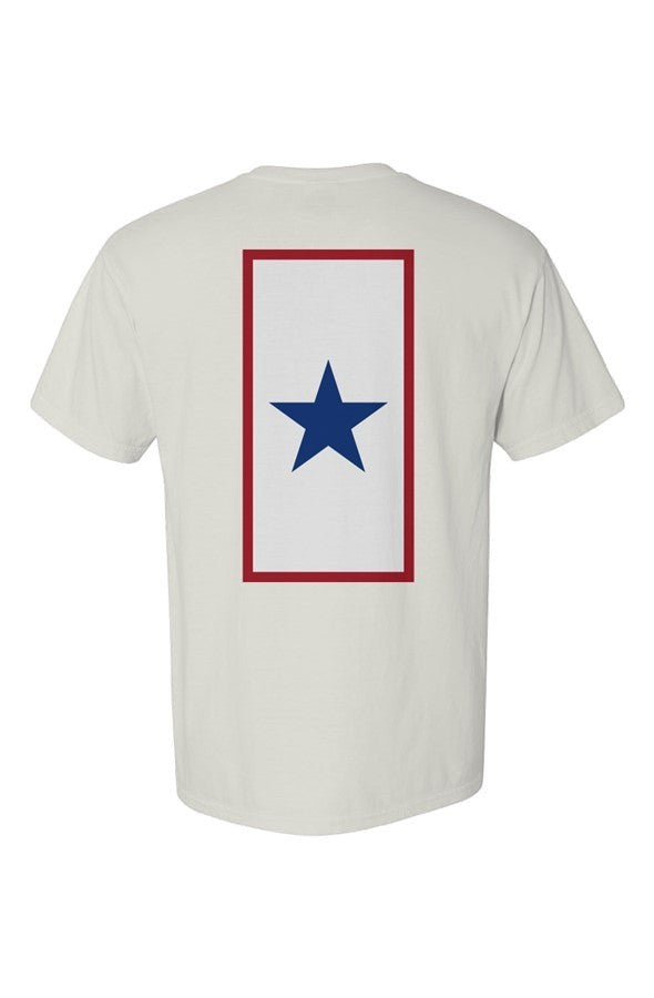 Americana ultra heavy weight t-shirt in off-white featuring a military support star graphic on the back
