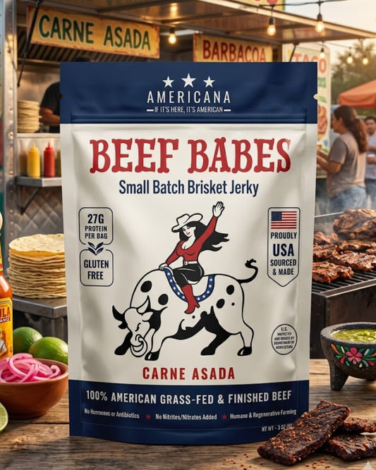 100% American Grass-Fed Brisket Jerky - Carne Asada